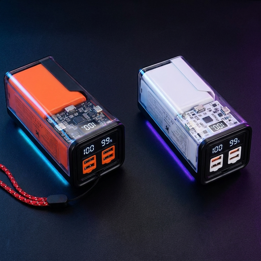 Hai phiên bản màu CasePower: Cam + Đen và Trắng + Đen đặt cạnh nhau